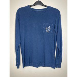 Chubbies Mens Long Sleeve Blue T-Shirt Size Medium 100% Cotton